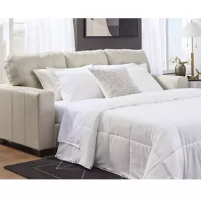 Santorine Bone Leather 85" Sofa Sleeper