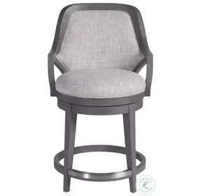 Appellation Taupe Performance Fabric Swivel Upholstered Counter Height Stool
