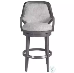 Appellation Taupe Performance Fabric Upholstered Swivel Bar Stool