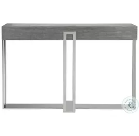 Signature Designs Gray Lacquer And Silver Iridium Console Table