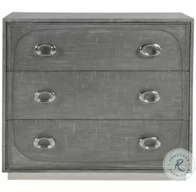 Signature Designs Gray Lacquer And Silver Iridium Hall Chest