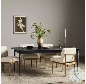 Harper Black Mango Veneer 104" Extendable Rectangular Dining Table