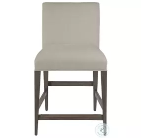 Cohesion Program Natural Greige Madox Low Back Upholstered Counter Height Stool