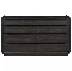 Leandro Burnished Black 8 Drawer Dresser