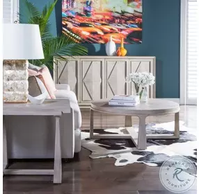 Cohesion Program Bianco Rousseau Round Cocktail Table