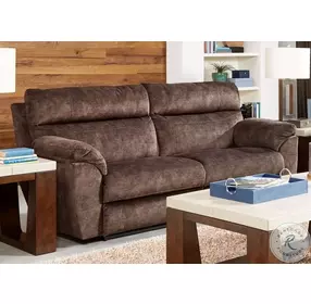 Sedona Mocha Lay Flat Power Reclining 90.5" Sofa With Power Headrest And Lumbar