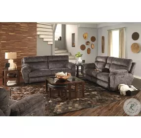 Sedona Smoke Lay Flat Power Reclining Sofa With Power Headrest