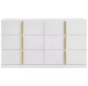 Ines White 6 Drawer Dresser
