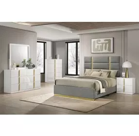 Ines White 5 Drawer Chest