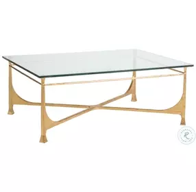 Metal Designs Gold Leaf Bruno Rectangular Occasional Table Set
