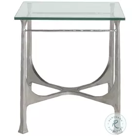 Metal Designs Silver Leaf Bruno Square End Table