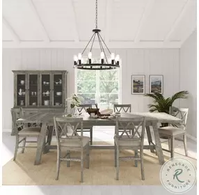 Telluride Beige Double X Back Upholstered Counter Height Stool Set of 2