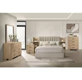 Arielle Light Oak 6 Drawer Dresser