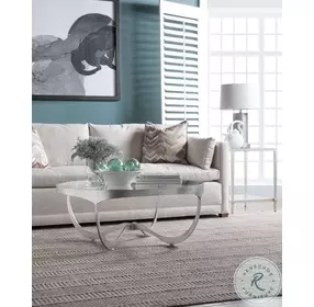 Metal Designs Silver Leaf Sophie Round Cocktail Table