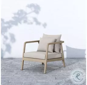 Numa Stone Grey Performance Fabric Outdoor Chair