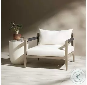 Sherwood Venao Ivory Performance Fabric Outdoor Chair
