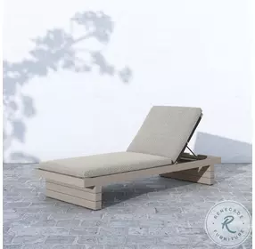 Leroy Faye Ash And Weathered Grey Performance Fabric Outdoor Chaise