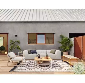 Gwen Faye Ash Performance Fabric Outdoor Modular Sofa