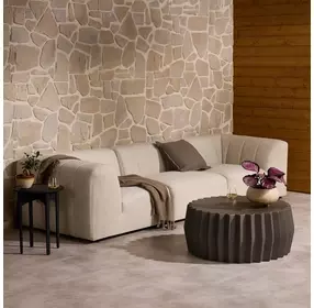 Gwen Faye Sand Performance Fabric Outdoor Modular 121" Sofa