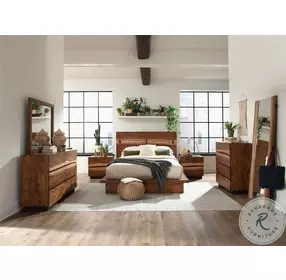 Winslow Smokey Walnut 6 Drawer Dresser with Mirror