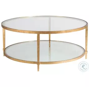 Metal Designs Gold Leaf Claret Round Occasional Table Set