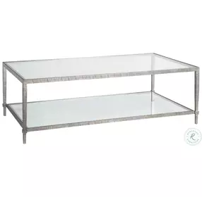 Metal Designs Silver Leaf Claret Rectangular Occasional Table Set