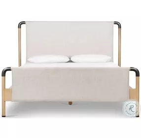 Harriett Gibson Wheat And Yucca Oak Solid Queen Upholstered Panel Bed