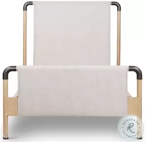 Harriett Gibson Wheat And Yucca Oak Solid Twin Upholstered Panel Bed