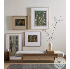 Fawkes Savoy Parchment Wash Oak Bench