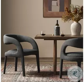 Hawkins Fiqa Boucle Charcoal Performance Fabric Dining Chair