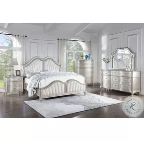 Evangeline Silver Oak 9 Drawer Dresser with Mirror