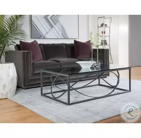 Metal Designs St Laurent Ellipse Rectangular Cocktail Table