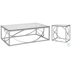 Metal Designs Argento Ellipse Rectangular Cocktail Table