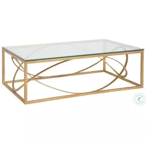 Metal Designs Gold Leaf Ellipse Rectangular Occasional Table Set