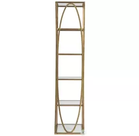 Metal Designs Gold Leaf Ellipse Slim Etagere