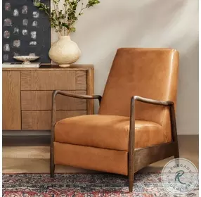 Braden Dakota Warm Taupe Leather Recliner