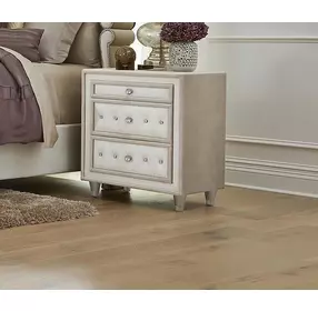 Antonella Ivory And Camel Nightstand