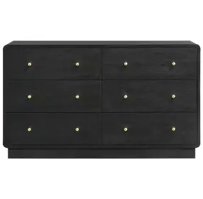 Cavelle Black 6 Drawer Dresser