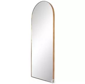 Georgina Polished Brass Floor Mirror