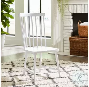 Harbor Cottage White Spindle Back Side Chair Set of 2