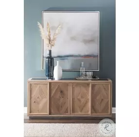 Verite Natural And Antiqued gunmetal TV Stand