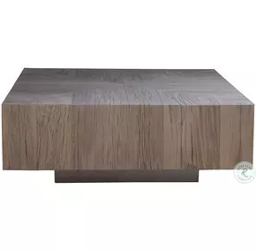Verite Natural and Antiqued Gunmetal Square Cocktail Table