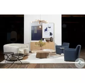 Viola Antique White Marble And Black Accent Table