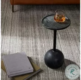 Viola Black Marble Accent Table