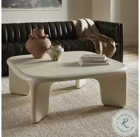 Dante White Concrete Coffee Table