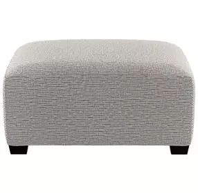 Barrett Stone Upholstered Square Cocktail Ottoman