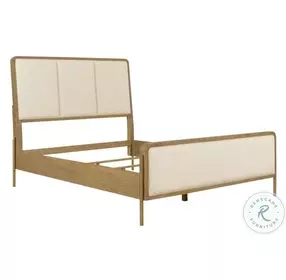 Arini Cream and Sand Wash Upholstered Panel Bedroom Set