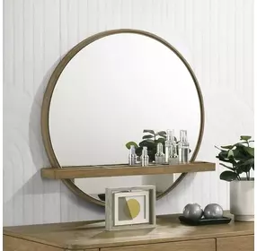 Arini Sand Wash Round Vanity Wall Mirror
