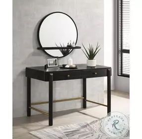 Arini Black Makeup Vanity Table and Mirror