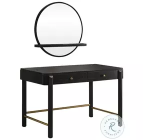 Arini Black Makeup Vanity Table and Mirror